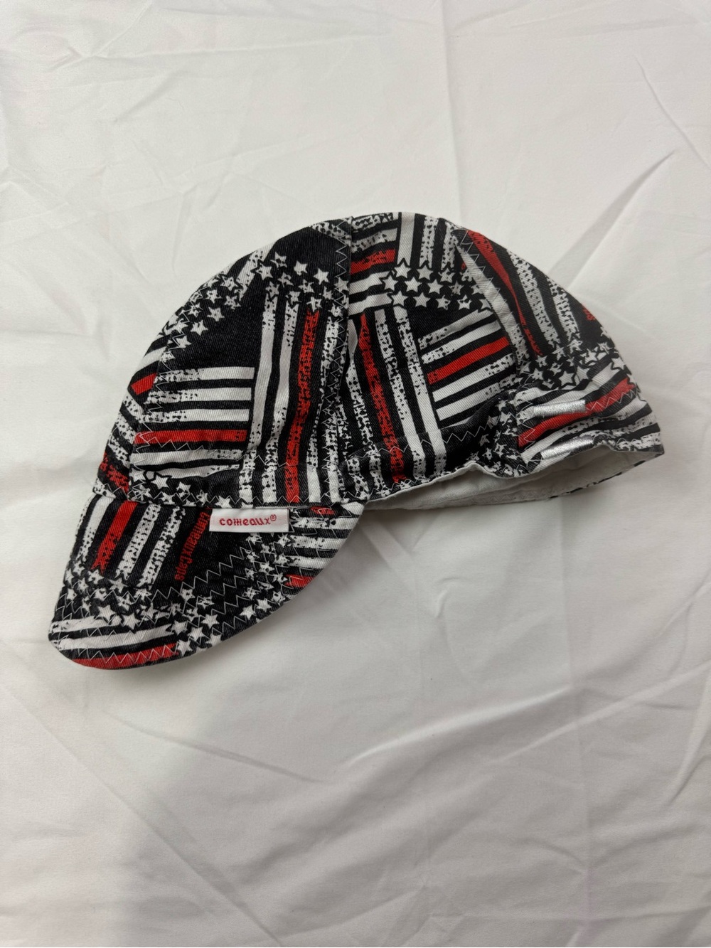 Black, White & Red Patterned welding Cap